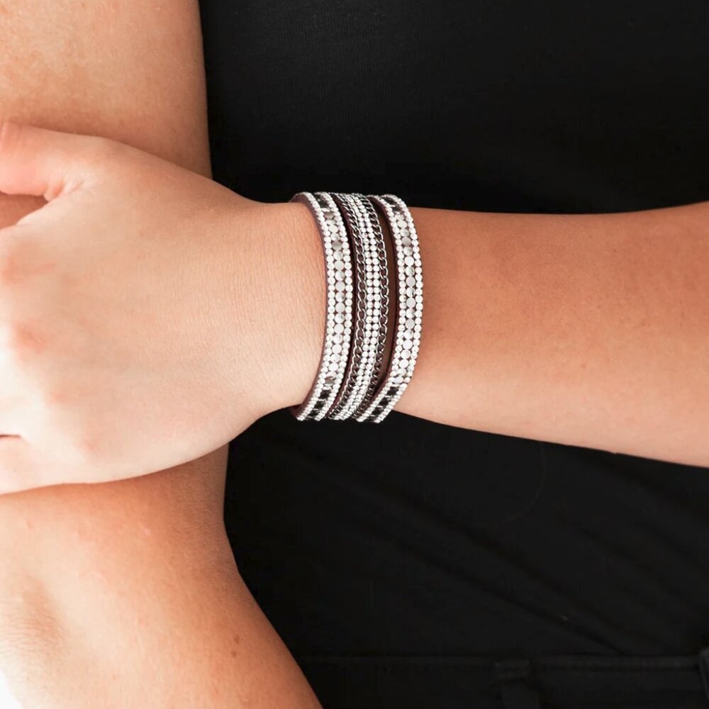Paparazzi Jewelry Accessories - Fashion Fanatic - Red Urban Bracelet - Vintage